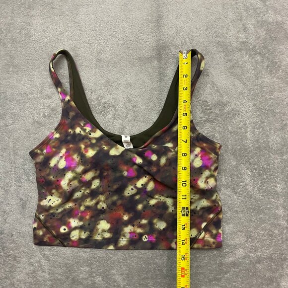 Lululemon Align Tank Top 10 Soft Focus Splatter Green Multi Print Athletic Crop - Picture 2 of 6